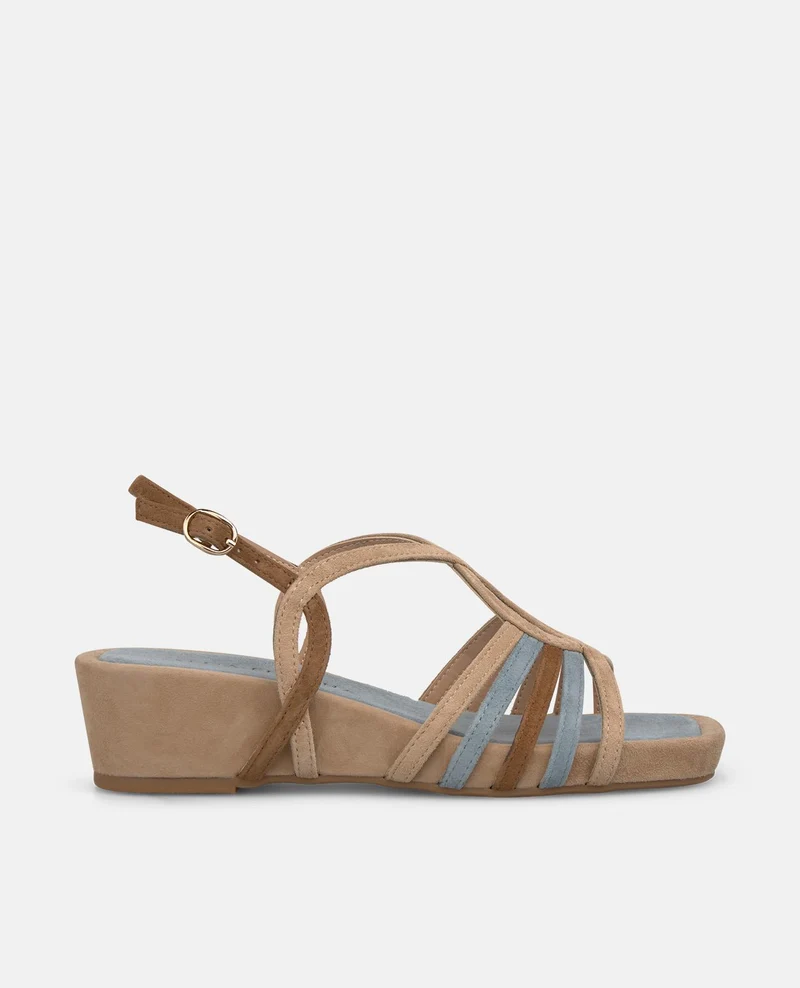 SANDALIA CUÑA MULTICOLOR