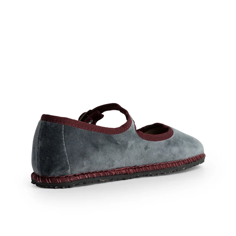 Mercedita veneciana gris/burdeos MERTOP90 Pepa & Cris