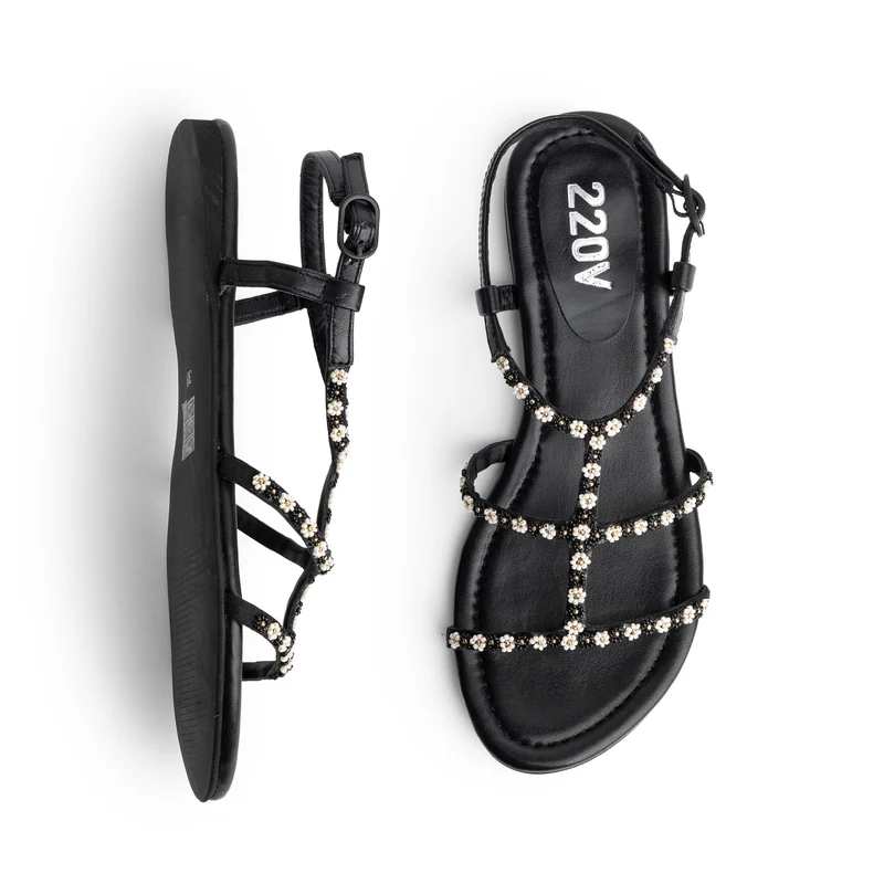 Sandalia negro FLEUR 220V