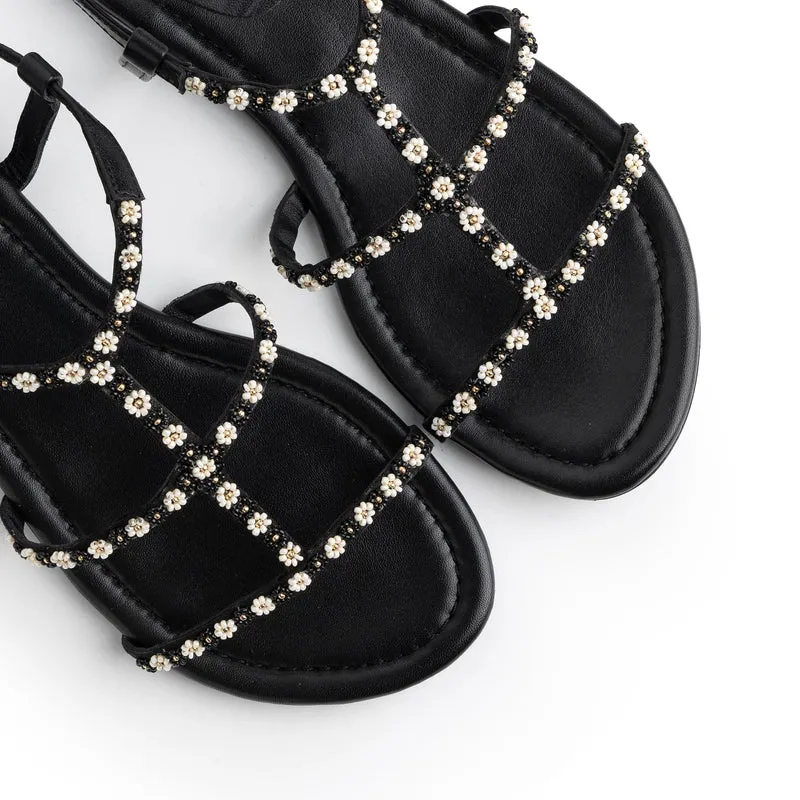 Sandalia negro FLEUR 220V