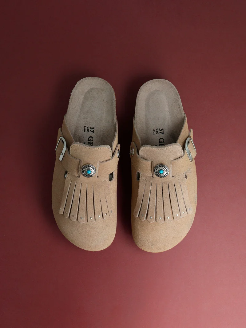 FRINGE VELOUR TAUPE