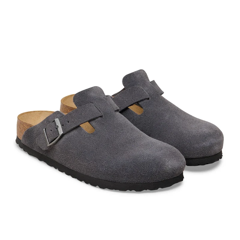 Zueco serraje gris BOSTON Birkenstock