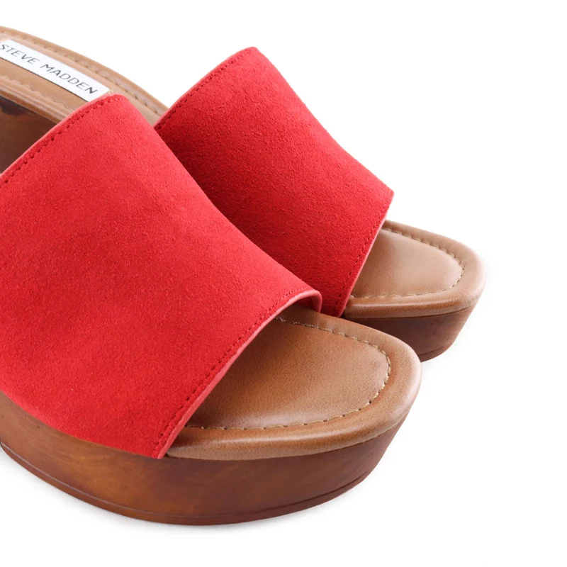 Zueco serraje rojo FRAN Steve Maden