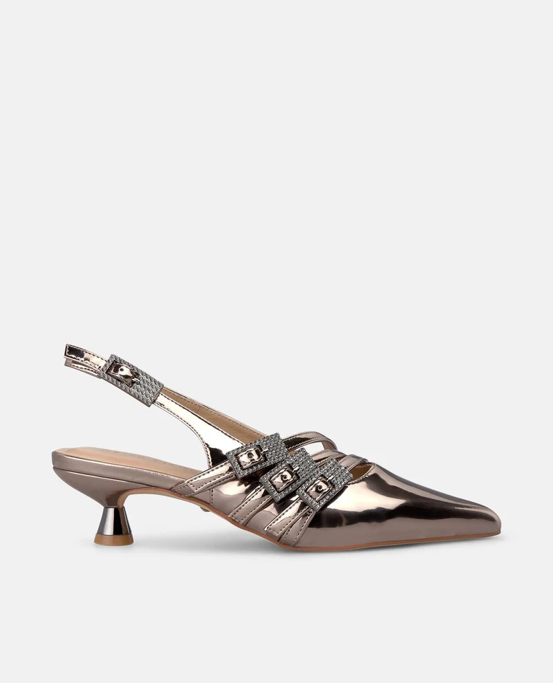 ZAPATO DESTALONADO METALIZADO