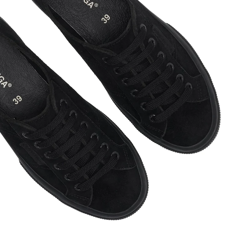 Zapatilla serraje negro 2750SUEDE Superga