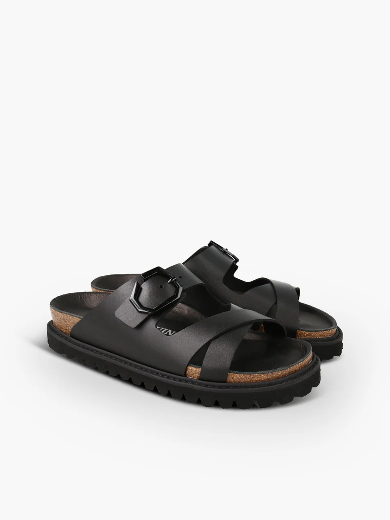 GEORGINA LEATHER BLACK