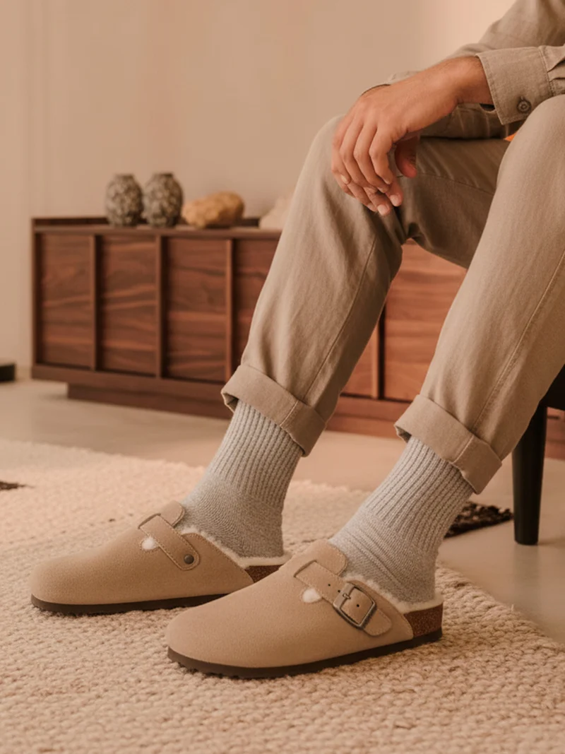 RIVA VELOUR WOOL TAUPE MAN