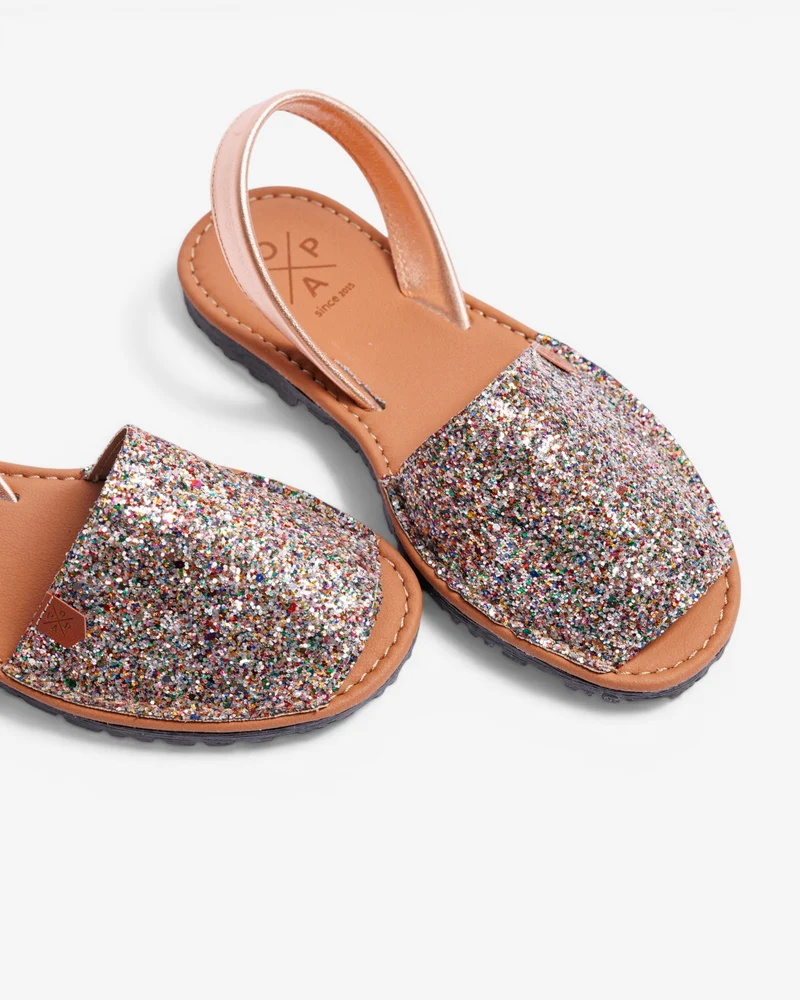 Menorquina Plana California Glitter Multicolor