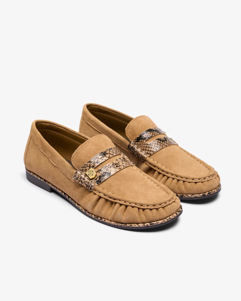 Mocasín Beige de Mujer Yao Cerco