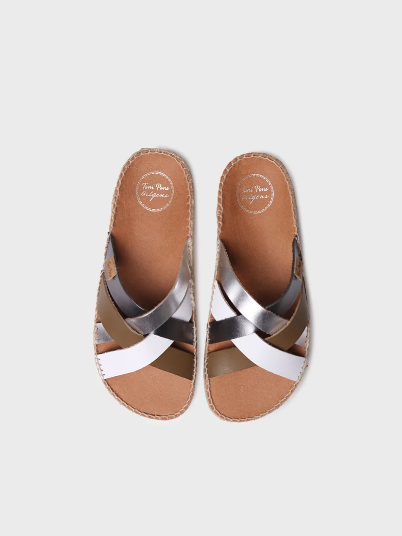 Sandalia de mujer tipo BIO en piel | BIMBA