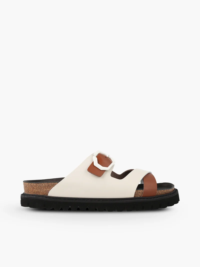 GEORGINA LEATHER TWIN OFF WHITE