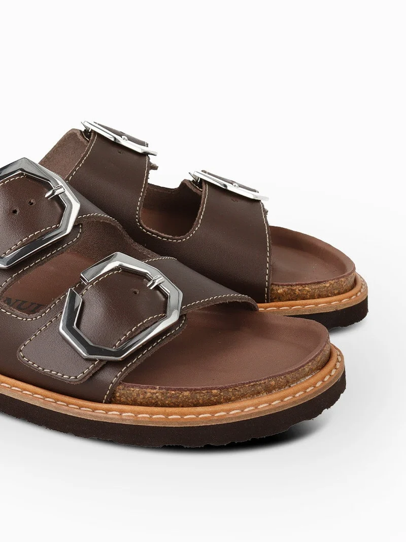 GALIA DRESS LEATHER CHOCOLATE