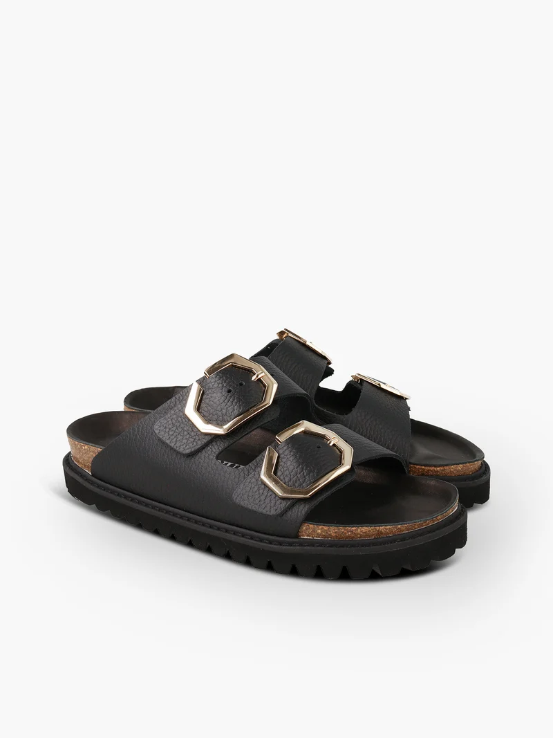 GALIA LEATHER EMBOSSED DARK