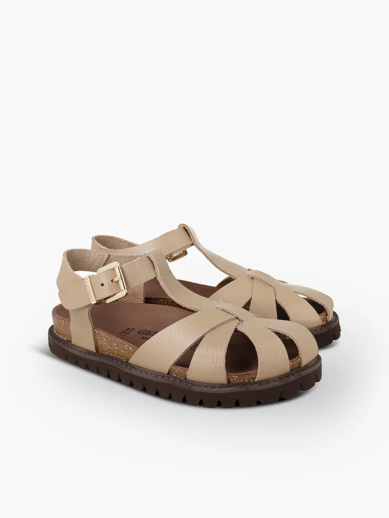 HOWEA EMBOSSED LEATHER TAUPE