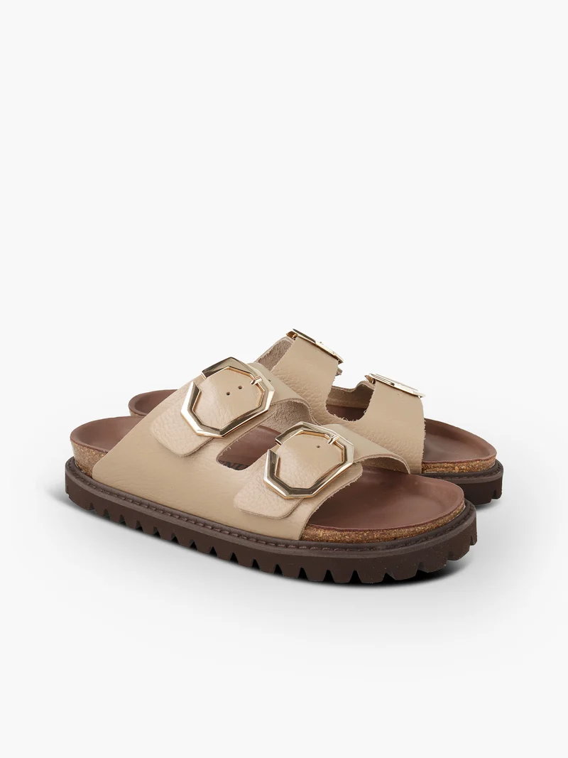 GALIA LEATHER EMBOSSED TAUPE