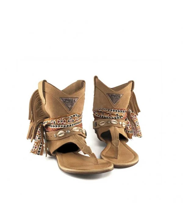 SANDALIAS BOHO WEST HIMBA MARRÓN CAMEL PARA MUJER
