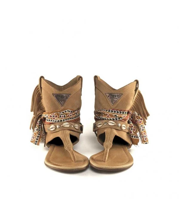 SANDALIAS BOHO WEST HIMBA MARRÓN CAMEL PARA MUJER