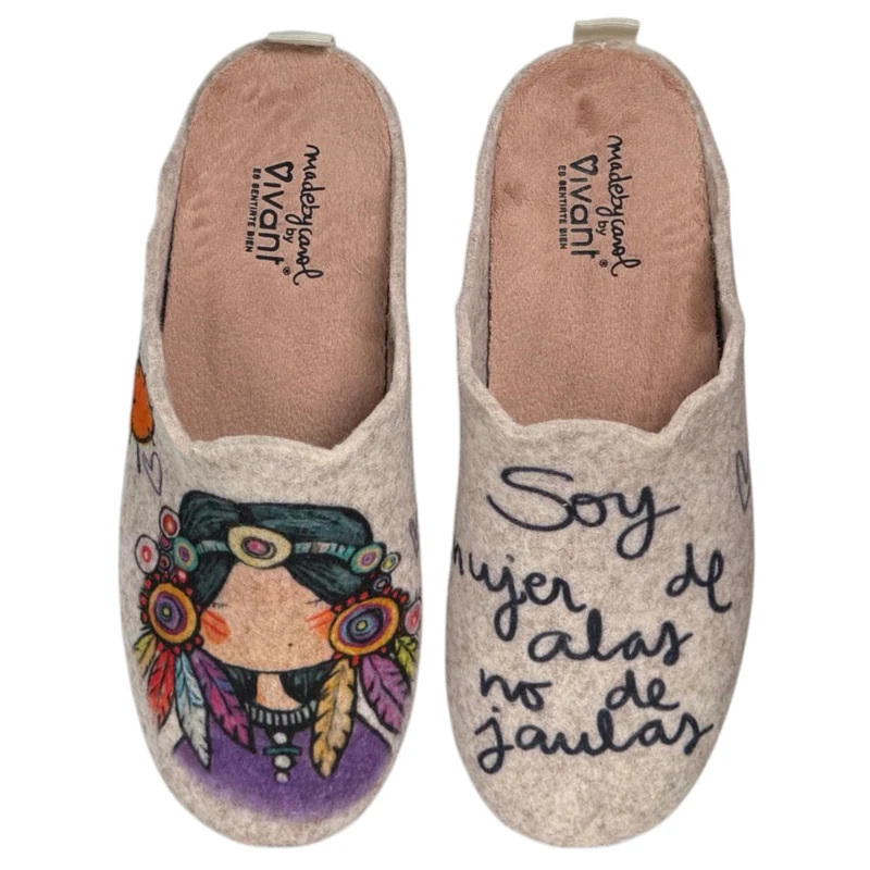 Zapatillas de Casa Vivant Soy Mujer 262095 Beig