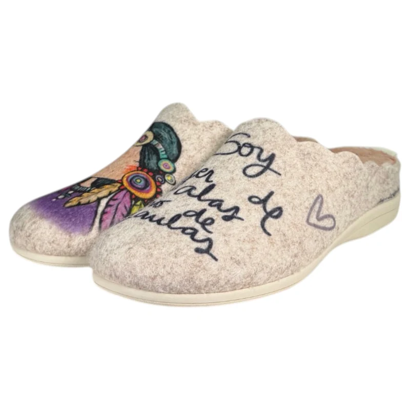 Zapatillas de Casa Vivant Soy Mujer 262095 Beig