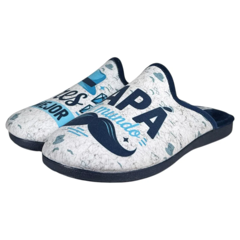 Zapatillas de Casa La Valenciana Mejor Papá del Mundo 463 Marino