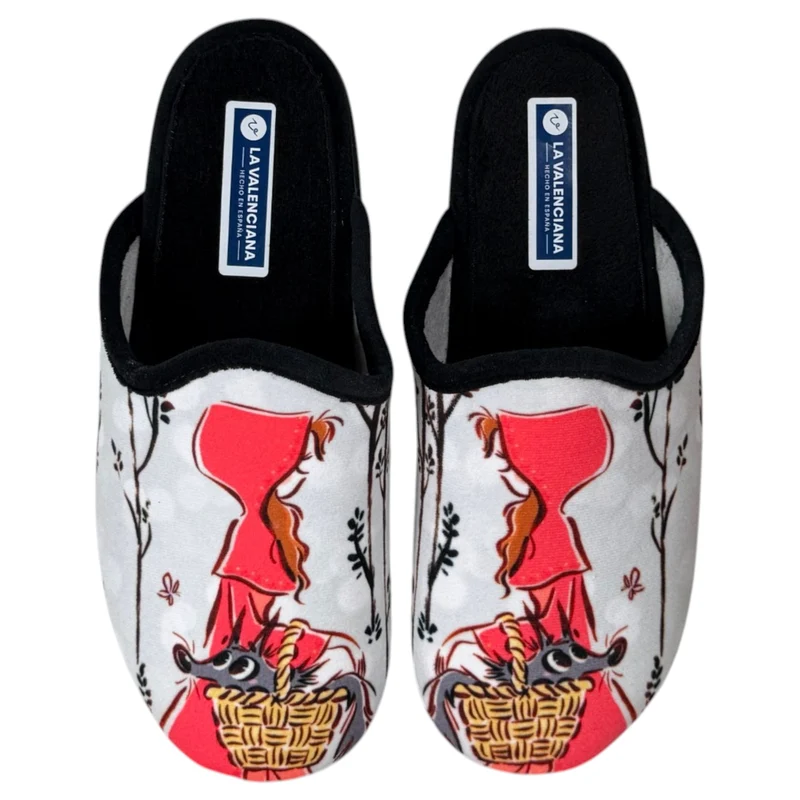Zapatillas de Casa La Valenciana Caperucita 899 Negro