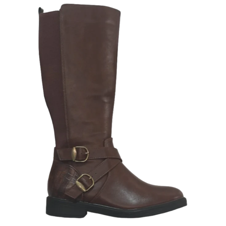 MUJER SBPL BOTA ELASTICO DESTELLO CUERO