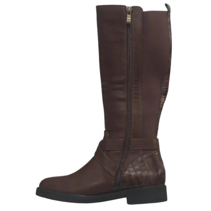 MUJER SBPL BOTA ELASTICO DESTELLO CUERO