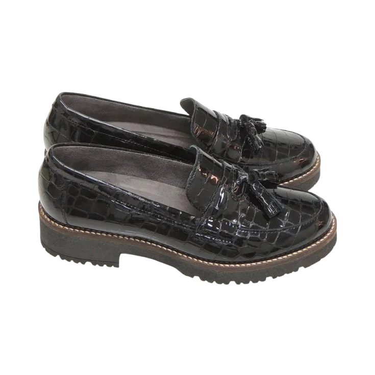 MUJER MOCASIN EN COCO NEGRO