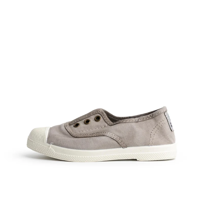 Zapatilla gris claro lavado LONA470 Natural World