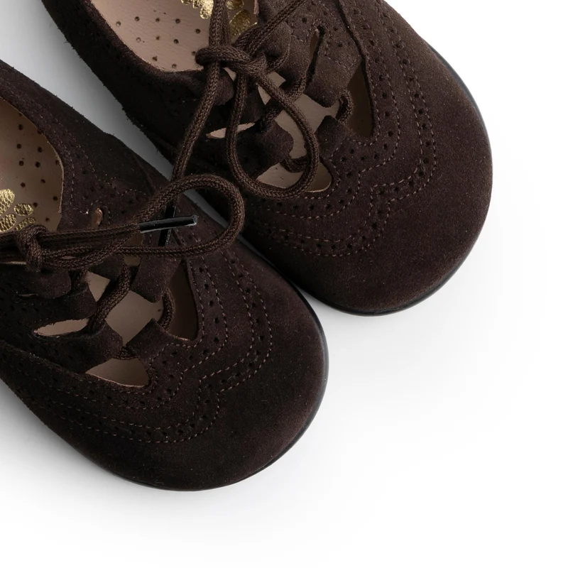 Angelito barefoot serraje marrón R3992 Jeromín