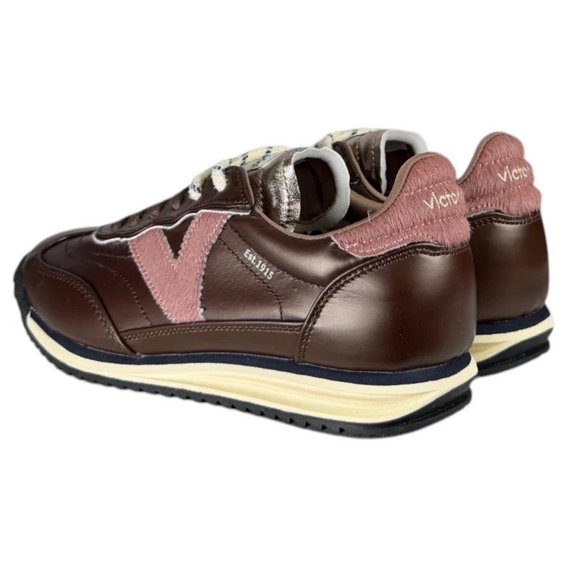 Zapatillas Victoria Saturno Metal y Serraje 1158117 Marrón