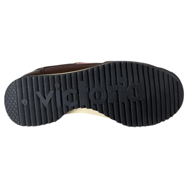 Zapatillas Victoria Saturno Metal y Serraje 1158117 Marrón