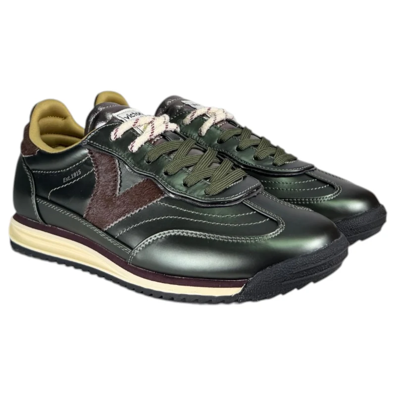 Zapatillas Victoria Saturno Metal y Serraje 1158117 Kaki