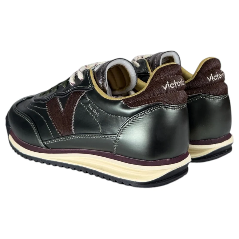 Zapatillas Victoria Saturno Metal y Serraje 1158117 Kaki