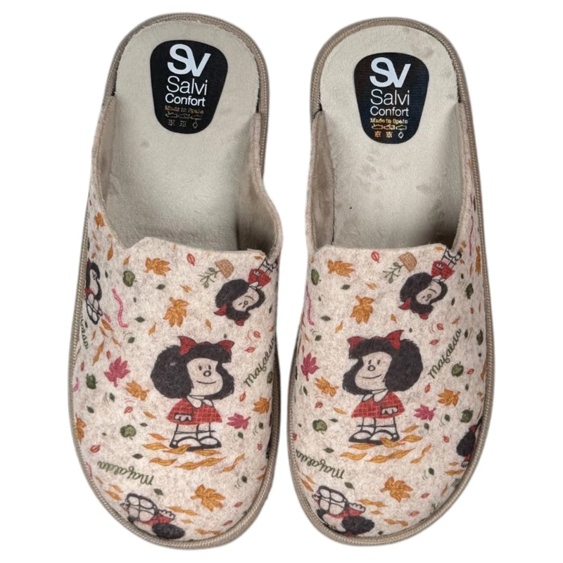 Zapatillas de Casa Salvi Mafalda 76T615 Arena