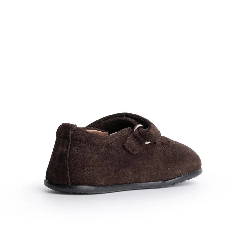 Mercedita barefoot serraje marrón R246 Jeromín