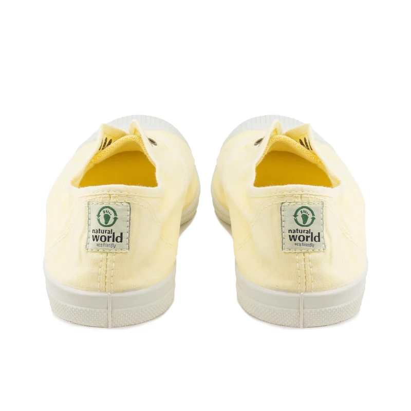 Zapatilla amarillo claro lavado LONA102 Natural World