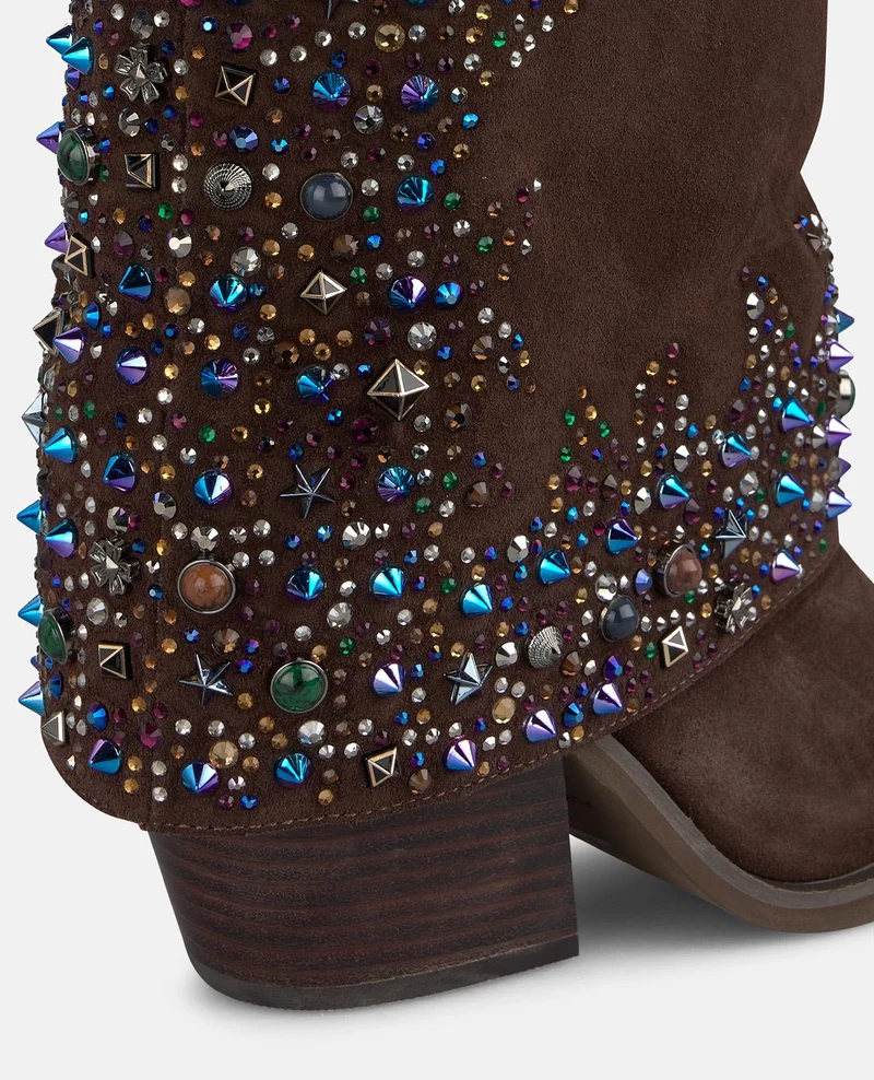 BOTA ANTE CON PEDRERÍA MULTICOLOR
