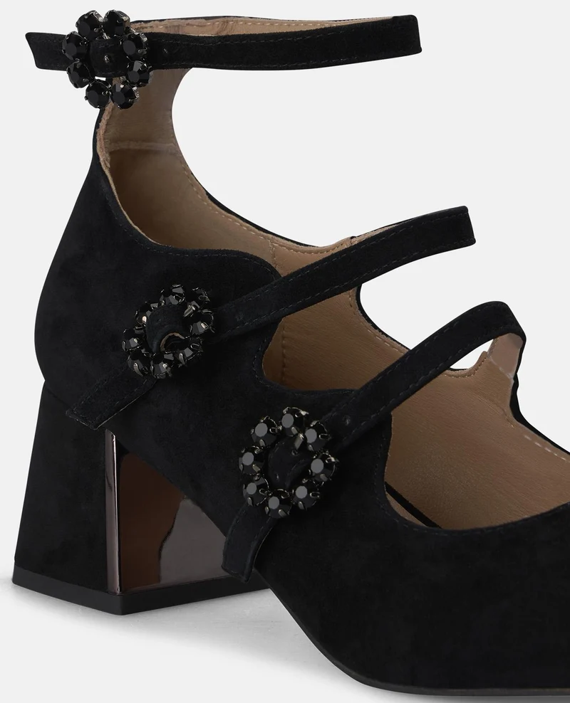 ZAPATO DE ANTE CON HEBILLA