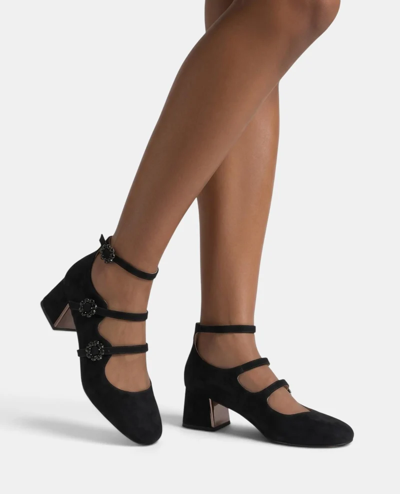 ZAPATO DE ANTE CON HEBILLA