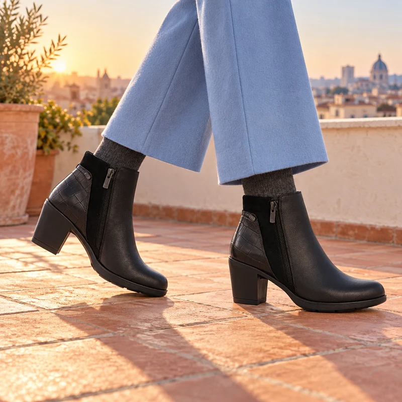 MUJER BOTIN PIEL GLACIAL