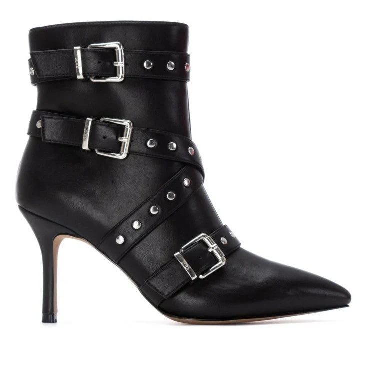 MUJER BOTIN TACON ALTO FINO CERDE¥A NEGRO