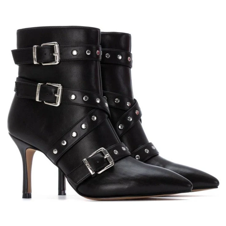 MUJER BOTIN TACON ALTO FINO CERDE¥A NEGRO