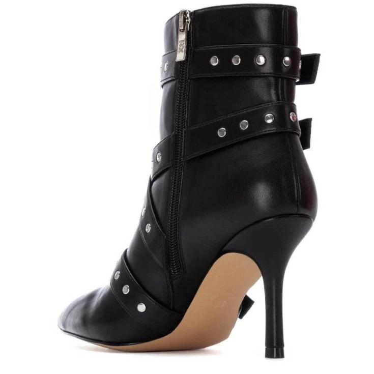 MUJER BOTIN TACON ALTO FINO CERDE¥A NEGRO