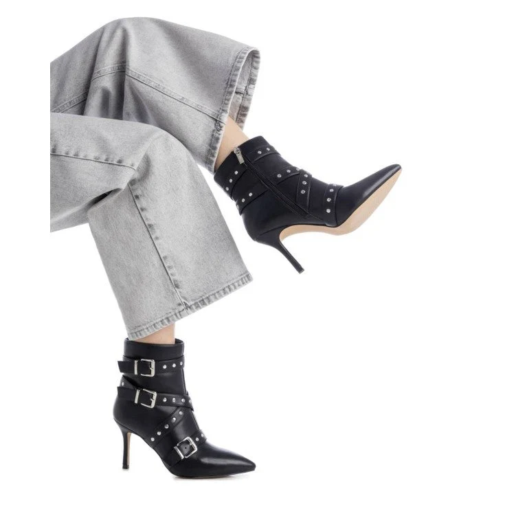 MUJER BOTIN TACON ALTO FINO CERDE¥A NEGRO