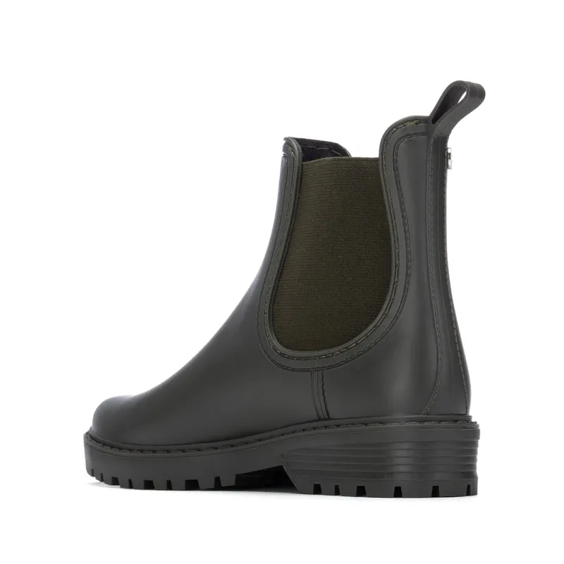 MUJER BOTIN AGUA MEDIO OLIVA