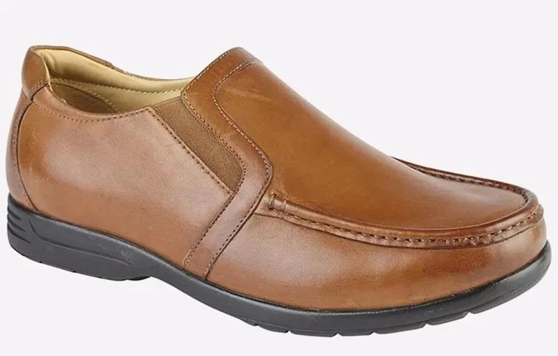 Zapatos Roamers M 984BT Twin Gusset de hombre de ajuste ancho