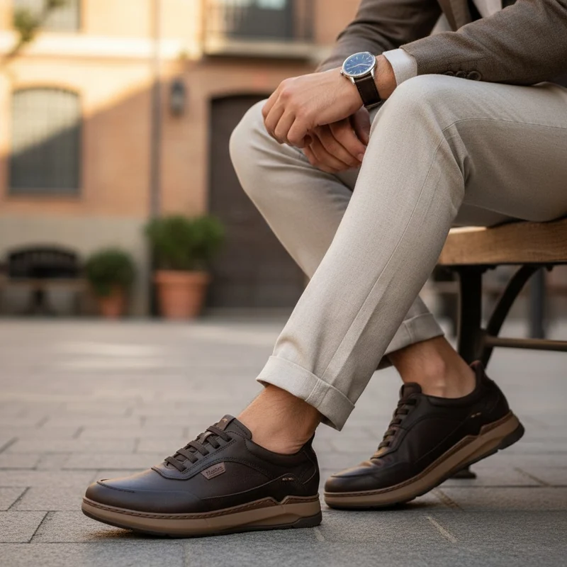 Zapatos Deportivos Fluchos Jeff F2511 Café
