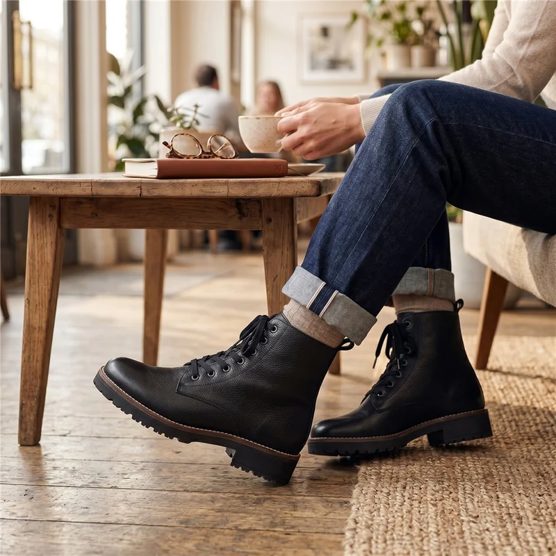 Botines Pitillos Militar 11567 Negro