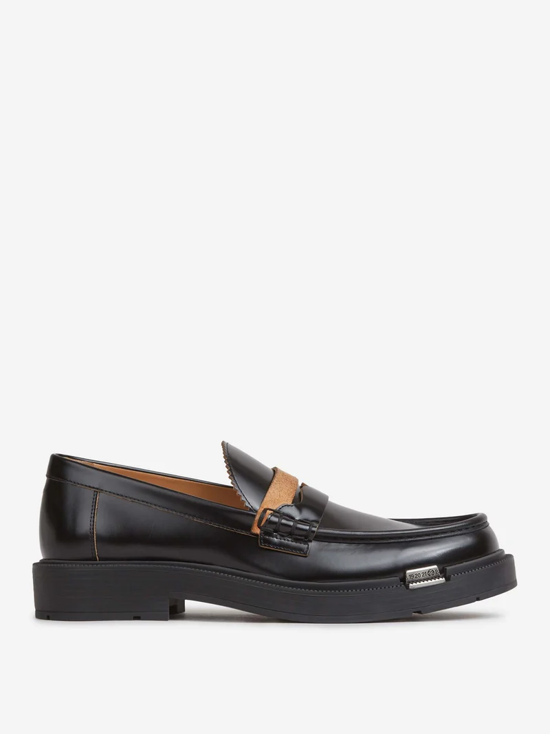 Mocasines Contraste Piel